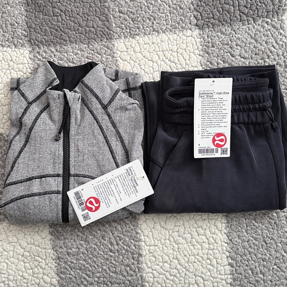Lululemon TWO PIECES NWT Define Cropped Jacket and Softstream High-rise Pants